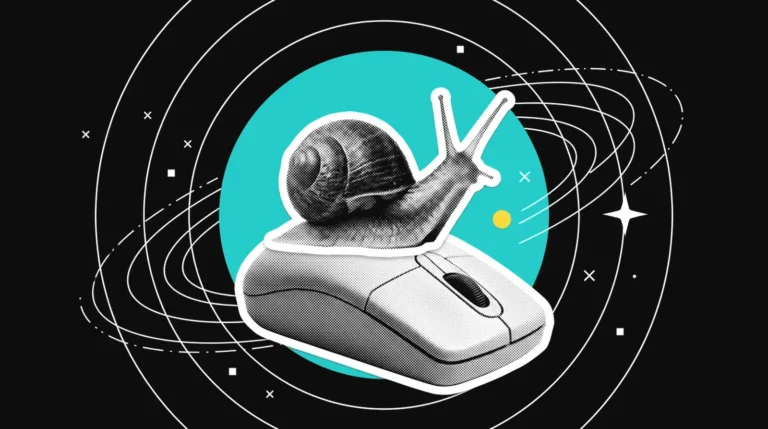 Lumaca su un mouse