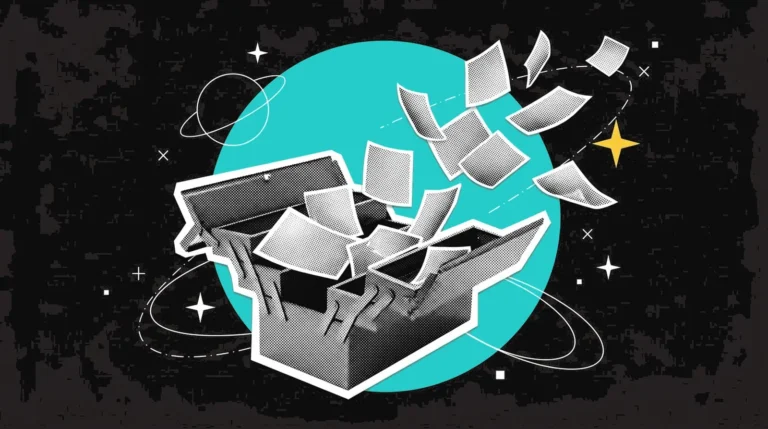 Cassetta degli attrezzi con fogli