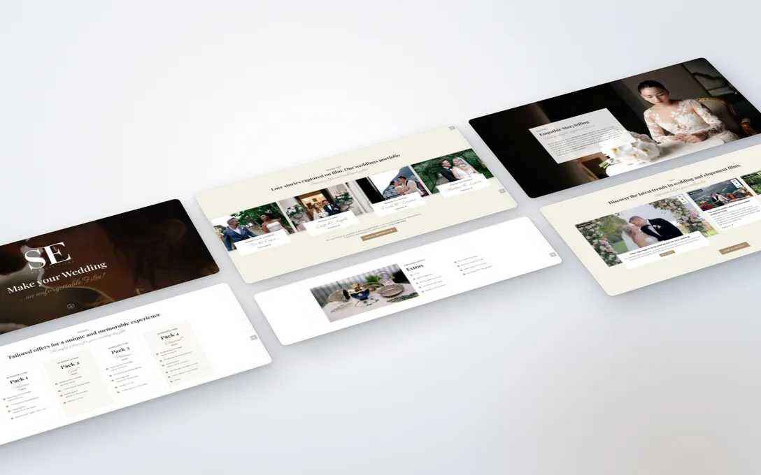 SE Wedding Films: le sezioni migliori del sito, dal portfolio al blog.